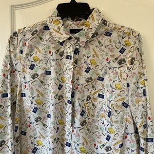 J. Crew Multicolor Patterned Blouse